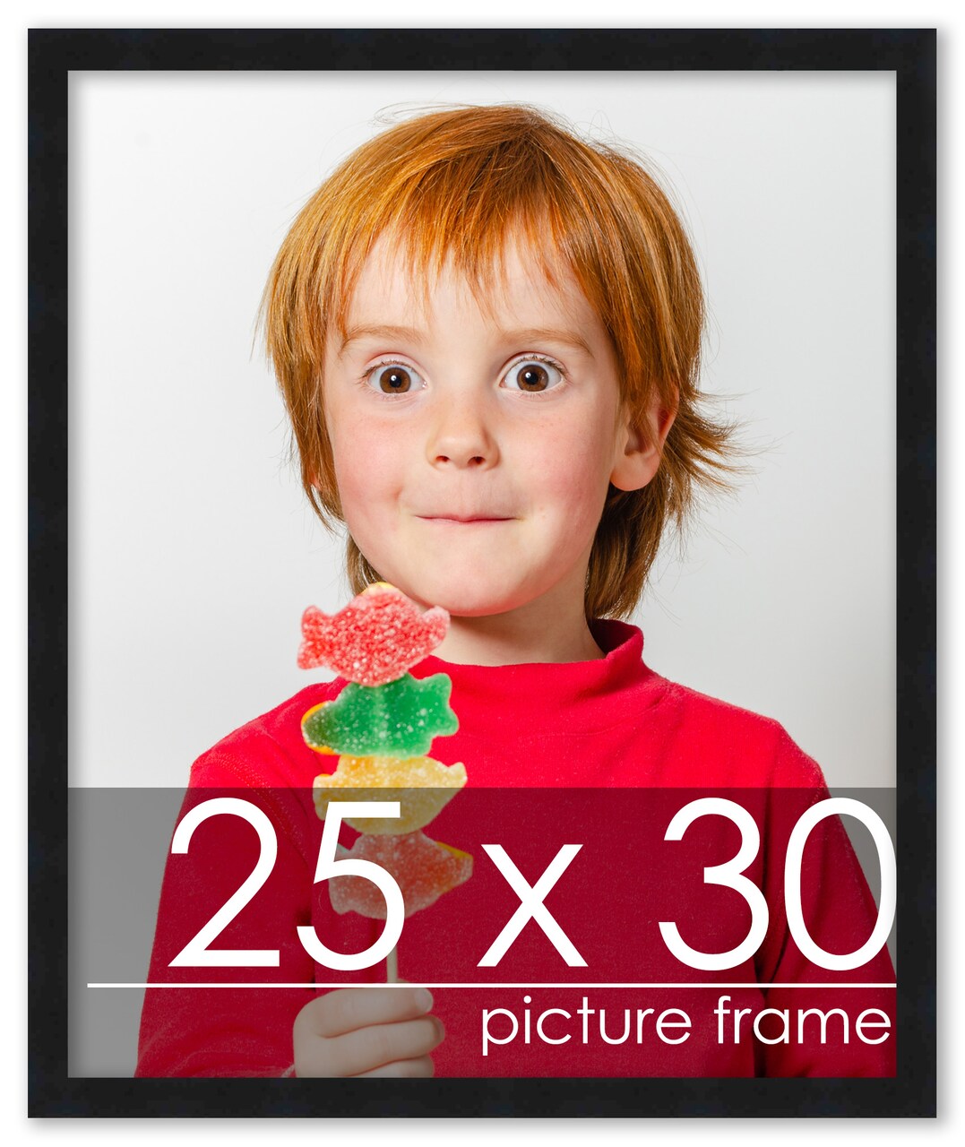 Minimalist Black Picture Frame - UV Acrylic, Foam Board Backing, Hanging Hardware